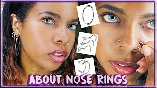 HOW TO CHANGE A NOSE RING  SEAMLESS HOOP amp CORKSCREW STUD [upl. by Anoel]