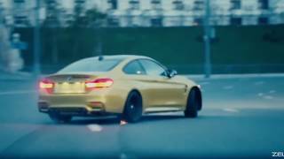 Limma  Illegal street drifting in heart of Russia MOSCOW BMW m4 gold [upl. by Enelia]