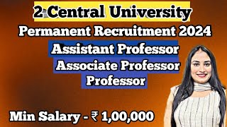 Tripura University vacancy  University of tamil vacancy  Permanent Job [upl. by Enrobyalc]