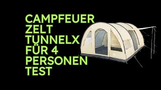 CampFeuer Zelt TunnelX für 4 Personen Test [upl. by Mallis]