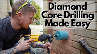 How to Use a Diamond Core Drill  The Secret To Making Big Holes [upl. by Feerahs]