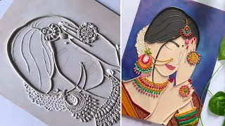 DIY LADY CANVAS  Canvas Printing Ideas 💡 Fevicryl Hobby Ideas India [upl. by Noskcaj]