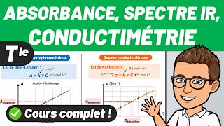 ABSORBANCE CONDUCTIVITÉ DOSAGE PAR ÉTALONNAGE ✅ Cours complet 💪 Terminale spécialité [upl. by Eitnom]