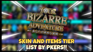 YBA Skin and Item Tier List by PKERS  YBA [upl. by Keiko801]