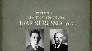 AS Tsarist Russia Revision Part 4  1917 The Provisional Government [upl. by Myke]