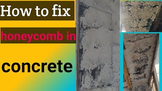 How To Fix Honeycomb In Concrete  Honeycomb Fixing Full Process  Honeycomb in concrete Column [upl. by Blalock]