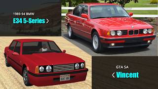 GTA SA Cars vs Real Life Cars  All Sedans amp Wagons [upl. by Bhatt]