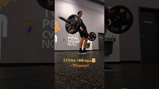 Deadlift 225lbs by 88 reps☠️ motivation gymdeadlift gymexercises discipline heavydeadlift gym [upl. by Braasch]