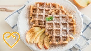 Apfel Zimt Waffeln  Waffel Rezepte zum Abnehmen  Mein gesunder Ernährungsplan [upl. by Pani]