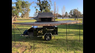 Eaglehawk Rooftop Camper Trailer Darche 270 set up plus Darche 1800 rooftop tent set up [upl. by Tebor194]