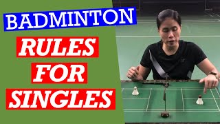 BADMINTON RULES FOR SINGLES Avoid penalties by knowing the rules for singles badminton singles [upl. by Aicirtel]