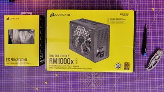 Corsair RMX shift PSU setup and install guide RM1000x and Pro PSU cable kit [upl. by Lekim359]