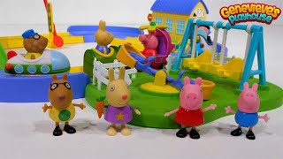 Learn Spanish Words with Peppa Pig and Friends Driving Toy Cars Around Town [upl. by Grata254]