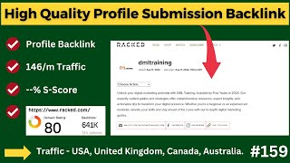 Create Very High Quality Profile Submission Backlink  How to Create Backlink to Your Site [upl. by Meehahs]