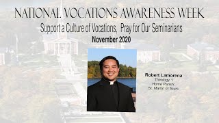 Seminarian Robert Lamorena  National Vocations Awareness Week [upl. by Helsie212]