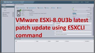 How to update VMware ESXi80U3b latest patch using ESXCLI command   VMware ESXi 80U3b patch [upl. by Kacie804]