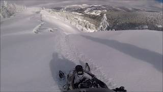 UNFINISHED BUSINESS AT COPPER LAKE  2016 SKIDOO 800 SUMMIT X 174 T3 SILBER TURBO [upl. by Duwad]