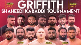 🔴 LIVE GRIFFITH SHAHEEDI TOURNAMENT  Australia Kabaddi Cup  Live kabaddi Australia [upl. by Neztnaj]