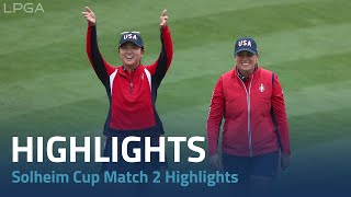 Solheim Cup 2024  Match 2 Highlights [upl. by Levana]