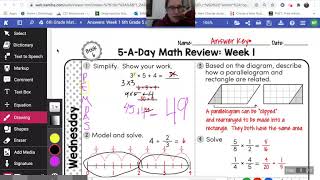 Answers to Week 1 5aDay Wednesday Only [upl. by Daukas786]