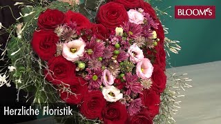 Herzliche Floristik  Deko mit Herz  DIY  BLOOMs Floristik [upl. by Namdor]