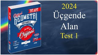 Üçgende Alan Test 1  Orijinal geometri soru bankası çözümleri [upl. by Kalman]