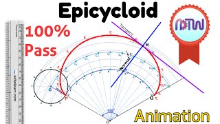 How to draw an Epicycloid in Engineering Drawing [upl. by Ylaek]