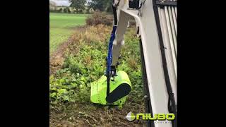 NIUBO KRM MULCHING HEAD ON A EXCAVATOR  Niubo Machinery [upl. by Dorsman]