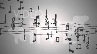 Classic Music Notes Loop background animation full hd [upl. by Ferrick371]