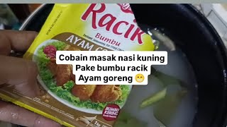 ternyata enak nasi kuning pake bumbu racik ayam goreng 😍 [upl. by Birkner]