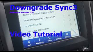 Zmiana Sync 3 2024 Zmiana wersji Sync 3422251 do 3419101  Downgrade Sync34  Krok po kroku [upl. by Kele778]