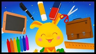 Les fournitures scolaires  Dessins animés et chansons sur lécole  Titounis Découverte [upl. by Ecinrev]