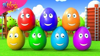 Surprise Eggs Kids Song  Colorful Eggs  BluLoo Nursery Rhymes amp Kids Songs [upl. by Drabeck]