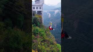 Zhangjiajie Grand Canyon Scenic Area Zipline [upl. by Sivet]