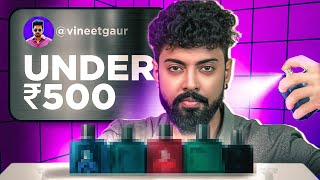 BEST 5 PERFUME FOR MEN IN INDIA UNDER 500RS 2024  PART 1  YOU PICK amp I REVIEW Fragrance by Vineet [upl. by Stauffer347]