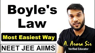 Boyles Law  Easy Way  States Of Matter  NEET JEE AIIMS  11th Board  Graph with Q [upl. by Nohj418]