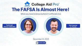 FAFSA is almost here What you need to know before its officially live 121423 [upl. by Lorry]