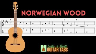 The Beatles Norwegian Wood GUITAR TAB v2 [upl. by Chrissy]