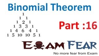 Maths Binomial Theorem part 16 Examples CBSE Class X1 [upl. by Alexandra]