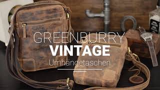 Greenburry Umhängetaschen Leder Vintage antik braun 1832 im Vergleich [upl. by Yelnahs118]