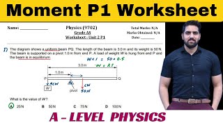 Moment of Force Solved P1 Worksheet [upl. by Halima]