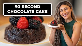 Chocolate Cake in 90 Seconds Low Carb Keto and Weight Loss Friendly [upl. by Yllehs905]