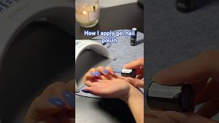 How I apply gel nail polish gellack gelnails manicure manicurenails gelpolish gelnailsathome [upl. by Akelahs539]