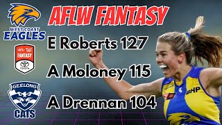 West Coast Eagles vs Geelong Cats AFLW Fantasy Game Review 2024 [upl. by Selemas]