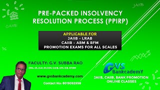 PREPACKED INSOLVENCY RESOLUTION PROCESS PPIRP [upl. by Featherstone]