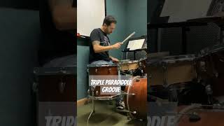 Triple Paraddidle Groove drummer drumteacher baterista drumschool drumvideo drums [upl. by Atronna]