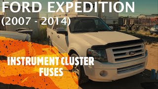 Ford Expedition  INSTRUMENT CLUSTER FUSE LOCATION 2007  2014 [upl. by Tennek]