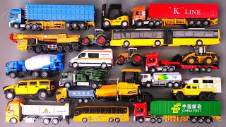 Diecast Review  Dump Truck Grader Forklift Mining Truck Train Ambulance Concrete Truck [upl. by Gobert]