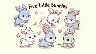 Five Little Bunnies  Nursery rhymes Songs for kids Childrens song [upl. by Blithe]