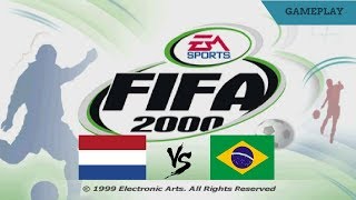 PC FIFA 2000 Gameplay Holland vs Brazil [upl. by Cheria797]